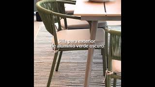 Mesa de comedor y silla de exterior de aluminio 🌿