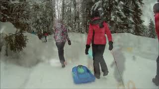 Schlittenfahren / Rodeln Weissensee Jänner 2021