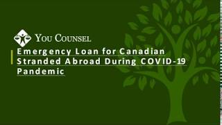 Emergency Loan for Canadians Stranded Abroad During COVID-19 Pandemic