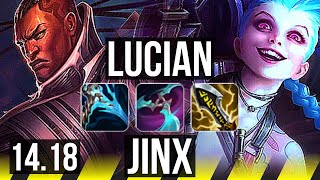 LUCIAN & Nami vs JINX & Lulu (ADC) | 67% winrate, 15/2/8, Godlike | EUW Master | 14.18