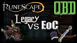 [Legacy vs EoC] RuneScape 3: Queen Black Dragon (Ranged with Dragonbane Bolts) [HD Comparison]