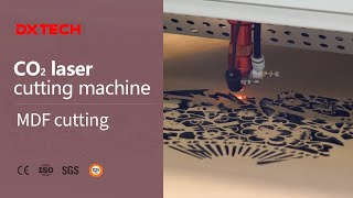 CNC CO2 Laser Cutting Machine Working On MDF