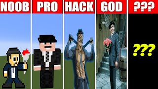 NOOB vs PRO vs HACKER vs GOD  Maistro Longaniza  in Minecraft PixelArt