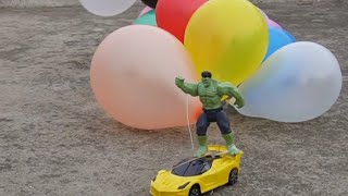 CAR BALLOON WITH HULK FUN GAMES-P-143#143#satisfying#asmr#balloonboomasmr#balloon#water#fun#smile