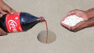 Experiment: Coca Cola and Mentos Underground । Coca Cola and Mentos Super Reaction