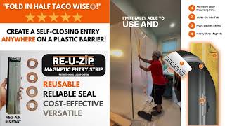 RE-U-ZIP® Magnetic Dust Barrier Entry Strip - "Fold in Half Taco Wise!"