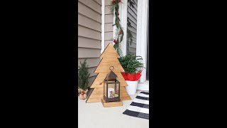 Easy and Cheap DIY Wooden Christmas Trees #shorts