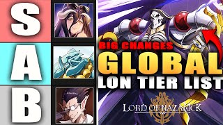 OVERLORD LORD OF NAZARICK GLOBAL TIER LIST!!!!! (many important chainges!)