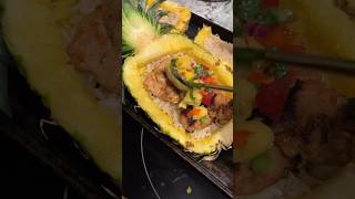 Stuffed #Pineapple With #Brownrice #Shrimp #chickenthighrecipes and a #Mango #salsa Can’t Go Wrong