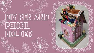 pen pencil holder / fairy house paint brush holder #homemitra