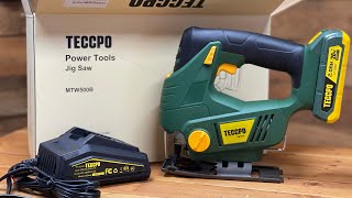 Teccpo 20v Cordless Jig Saw Unboxing JigSaw Product Review