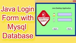 Login Form in Java Using Netbeans and Mysql Database