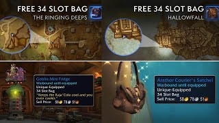 How To Find Two SECRET 34 Slot Bags | World Of Warcraft