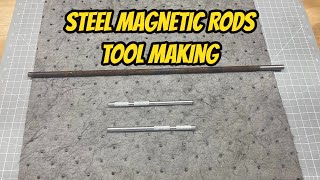 Steel Magnetic Rods - Beginner Metal Project on the Mini Lathe