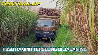 jalan terjal truk fuso hampir terguling di jalur ini!!!!!