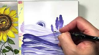 Purple Dream/ Daily Abstract Art #11/Easy Acrylic Painting Tutorial Beginner#315