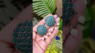 Oxidized Stud Earrings oxidised earring Silver Plated WhatsApp 6375919734 & 9024842838 subscribe Us