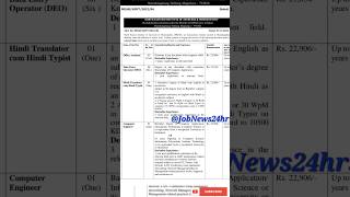 Office Assistant, DEO, Computer Engineer & Other – 22 Posts NEIAH #shorts #recruitment #viral