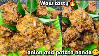 ಈ ತರ ಆಲೂಗಡ್ಡೆ & ಈರುಳ್ಳಿ ಬೋಂಡ ನೀವೆಂದೂ ತಿಂದಿರಲ್ಲ💯😋|Special tasty Bonda😋snacks recipe@kaverisunil143