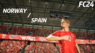 NORWAY vs SPAIN | EUROPEAN QUALIFIERS  23/24 [4K60] Prediction FC24 #football #soccer