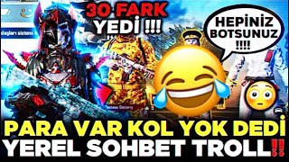 PARA VAR KOL YOK VS GEL DEDİ!!😱 $9999999 HESAPLA LOBİ TROL! | PUBG MOBİLE