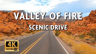 Driving Valley Of Fire State Park, Nevada, USA || 4k