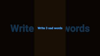 Write your words