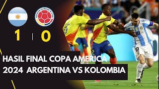 Hasil Final Copa America 2024 Argentina 0-0 Kolombia: (1-0 AET)