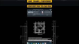 how to convert pdf to cad file #shorts #autocad
