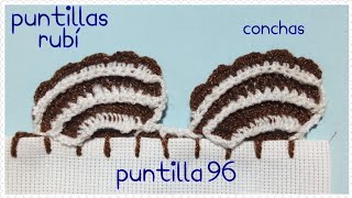 puntilla # 96 conchas     puntillas rubí