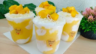 PANTES LARIS MANIS‼️TERNYATA MEMANG RASANYA ENAK,CREAMY,NYEGERIN‼️RESEP MANGO SMOOTHIES