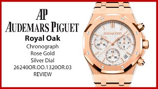 ▶ Audemars Piguet Royal Oak Chronograph Rose Gold Silver Dial 26240OR.OO.1320OR.03 - REVIEW