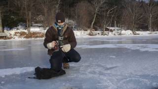 MICRO ICE FISHING FOR TROUT (POLICE CALLED)