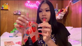 BEESWAX WRAP ASMR 🐝🍓✨(sticky tapping, gripping, scratching, mic triggers, peeling)