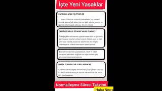 Normalleşme ADIMI, Süreci, takvimi ve Yeni Yasaklar yayınlandı. iŞTE DETAYLAR