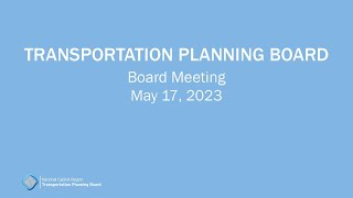 TPB Meeting - May 17, 2023