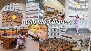 melb day 3 vlog | sanrio food, state library, queen vic markets