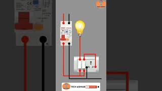 One lamp one socket two  switch board wiring connection diagram #shorts #wiring #electricalvideos