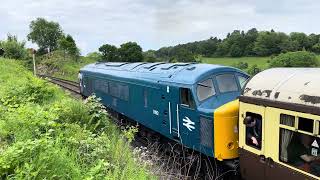 Class 45 D182 departing Arley during SVR Diesel Gala 2022