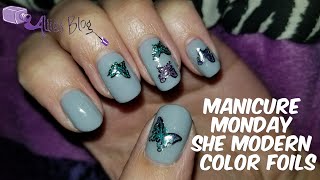 Manicure Monday | SheModern foil colour nail art First Impressions