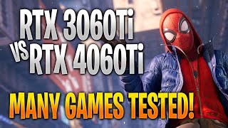 Nvidia RTX 3060 Ti vs RTX 4060 Ti | Game Benchmark Tests and Gameplay