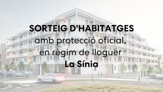 Sorteig pisos amb protecció oficial en règim de lloguer a la Sínia