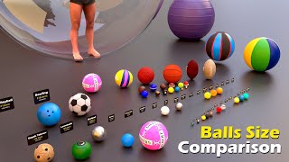 Balls Size comparison | Sports ball and fictional balls size comparison