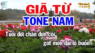 Karaoke Giã Từ Tone Nam Am | Nhạc Sống Mới | Karaoke Tuấn Kiệt