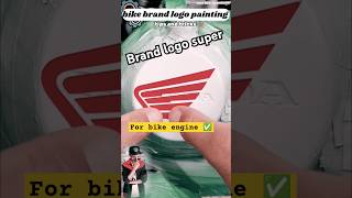 Bike brand logo design on bike engine paint ideas