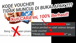 #Bukalapak KODE VOUCHER PELATIHAN Tidak ADA? | IKUTI CARA ini 100% BERHASIL