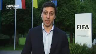 TV: Rob Harris on NZ television outside FIFA HQ May 2015