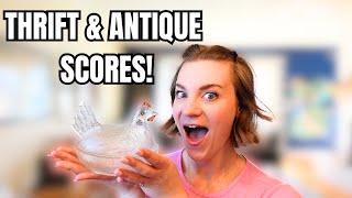 THRIFT AND ANTIQUE STORE HAUL & TRY ON!