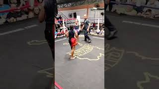 Little Muay Thai fighters in Beyond Stadium, Khao Lak. 4 July 2024