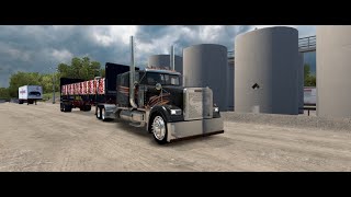 american truck simulator | in waco texas  hauling flat rack containers